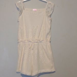 Girls Cream Colored Romper. Never worn!